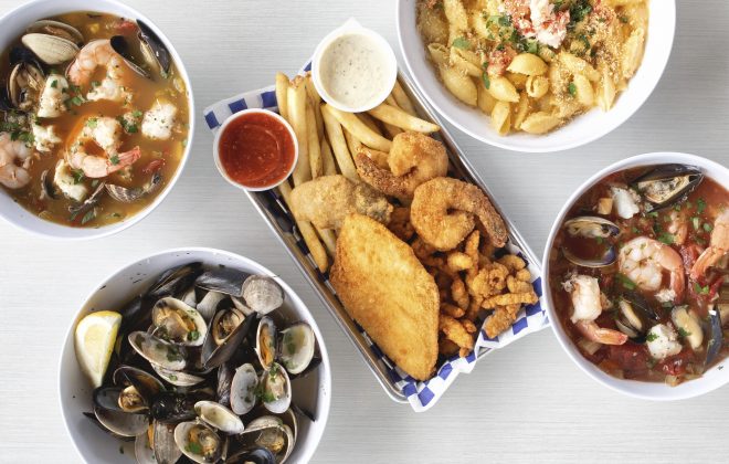 A sampler of seafood offerings from our Kettlefish seafood restaurant in Silverdale and Gig Harbor